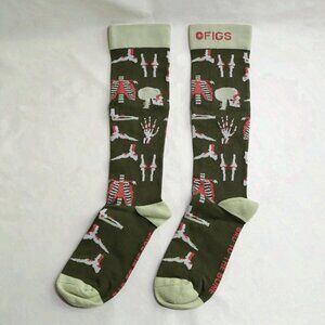 Figs Compression Socks Size M Skeleton Design Durable Support